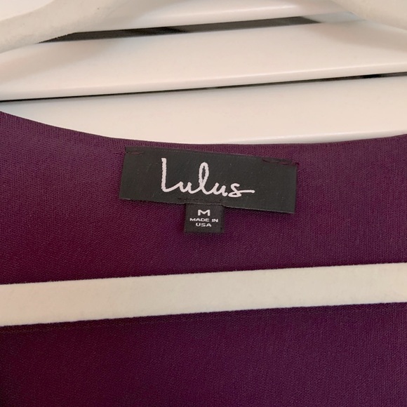Plum Short Sleeve Lulus Dress - Picture 2 of 3